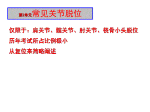 第2单元常见关节脱位名师编辑PPT课件.ppt