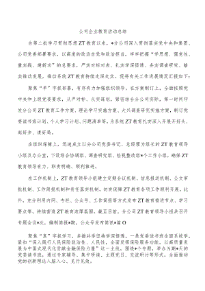 公司企业教育活动总结.docx