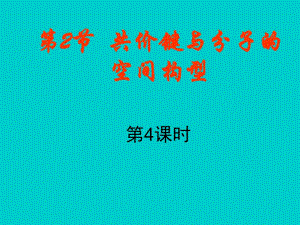 第2章第2节共价键与分子的空间构型第4课时.ppt