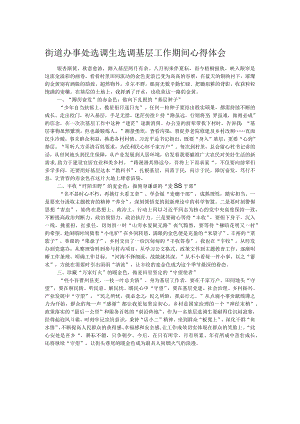 街道办事处选调生选调基层工作期间心得体会.docx