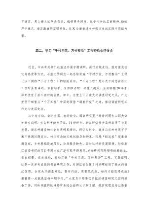 2023浙江“千万工程”经验案例专题学习研讨心得体会发言材料精选（共11篇）.docx