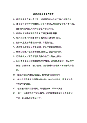 项目经理安全生产职责.docx