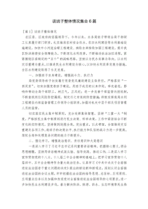 谈班子整体情况集合6篇.docx