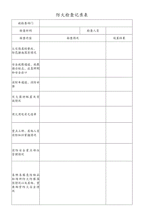 2023《防火检查记录表》.docx