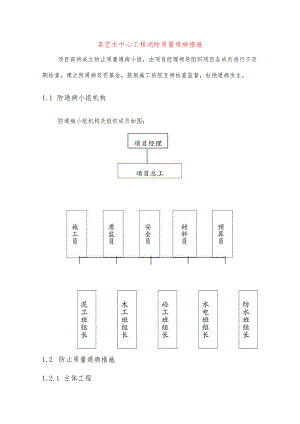 某艺术中心工程消除质量通病措施.docx