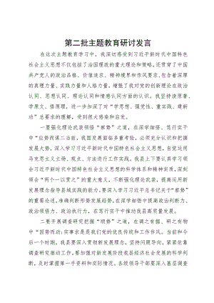 某县县委班子成员第二批主题教育研讨发言.docx