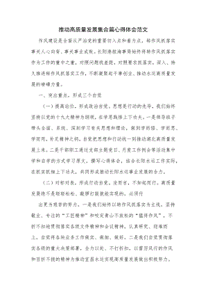 推动高质量发展集合篇心得体会范文.docx