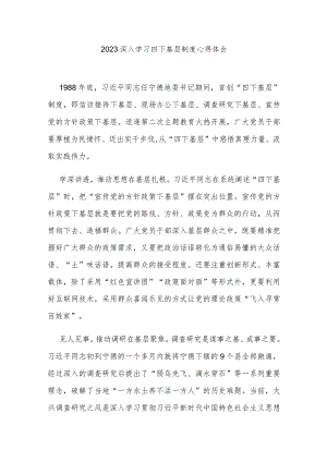 2023深入学习四下基层制度心得体会3篇.docx