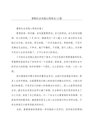 暑假社会实践心得体会13篇.docx