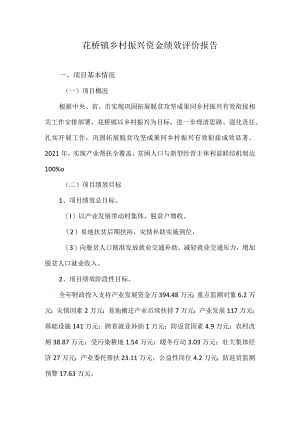 花桥镇乡村振兴资金绩效评价报告.docx