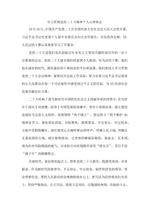 法警党员干部学习宣传贯彻党的二十大精神个人心得体会.docx