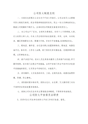 公司防火制度总则与公司防火安全委员会职责.docx