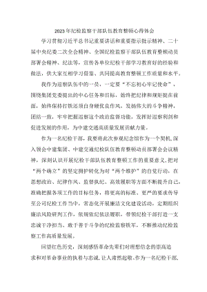 机关事业单位2023年纪检监察干部队伍教育整顿个人心得体会 （汇编8份）.docx