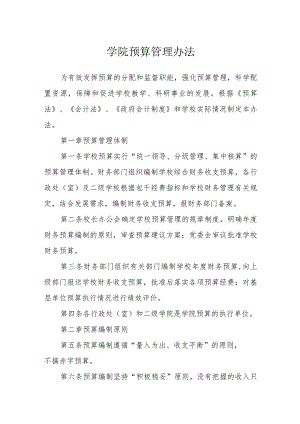 学院预算管理办法.docx