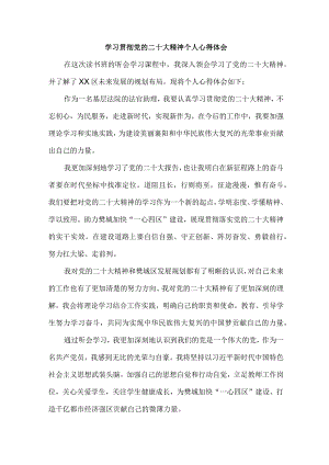 法警党员干部学习宣传贯彻党的二十大精神个人心得体会.docx