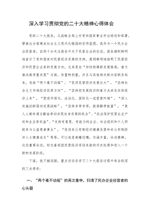 深入学习贯彻党的二十大精神心得体会范文参考2篇（十）.docx