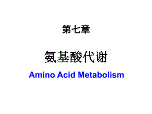 第七章氨基酸代谢名师编辑PPT课件.ppt