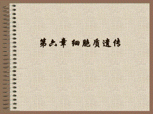 第6章细胞质遗传.ppt