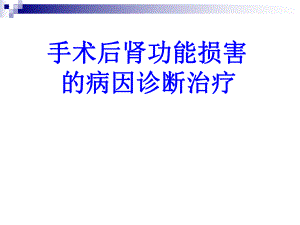 手术后肾功能损害的病因诊断治疗.ppt