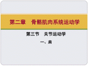 关节运动学(肩关节).ppt