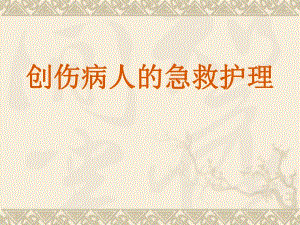 创伤病人的急救护理.ppt.ppt