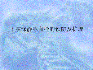 经区医院骨科下肢深静脉血栓的预防与护理.ppt