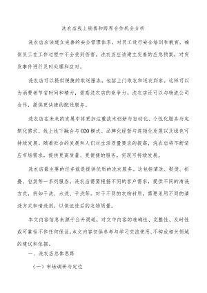 洗衣店线上销售和跨界合作机会分析.docx