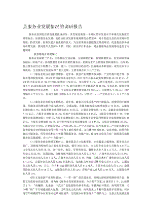 县服务业发展情况的调研报告.docx