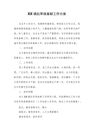 XX镇抗旱保春耕工作方案.docx