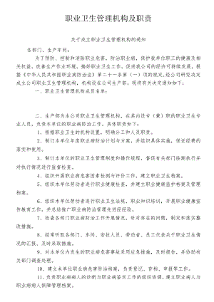 五金塑胶厂职业卫生管理机构及职责.docx