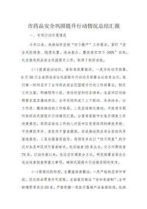 市药品安全巩固提升行动情况总结汇报.docx