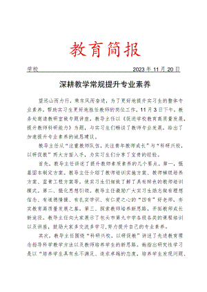 开展提升专业素养培训活动简报.docx
