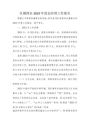 区属国企2023年度总经理工作报告.docx
