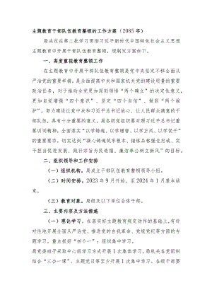 主题教育干部队伍教育整顿的工作方案.docx
