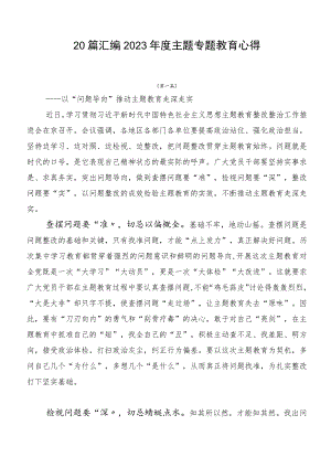 20篇汇编2023年度主题专题教育心得.docx