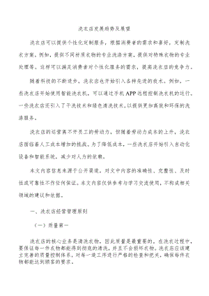 洗衣店发展趋势及展望.docx