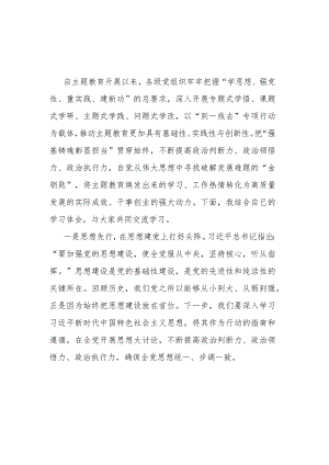 2023年度主题教育专题民主生活会会前学习研讨发言提纲.docx
