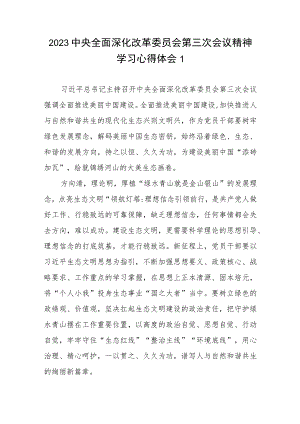 2023中央全面深化改革委员会第三次会议精神学习心得体会3篇.docx