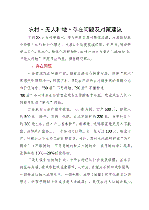 农村“无人种地”存在问题及对策建议.docx