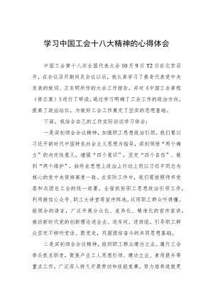 工会干部学习中国工会十八大精神的心得感悟两篇.docx