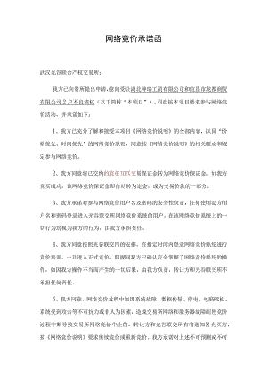 网络竞价承诺函.docx
