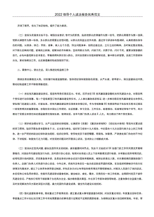 2022领导个人述法报告优秀范文.docx