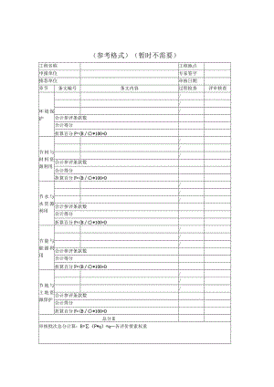 绿色施工过程检查不参评条款审核表参考格式暂时不需要.docx