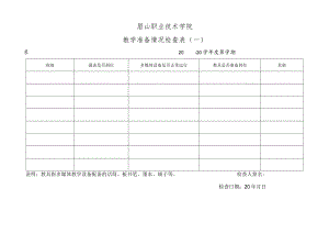 眉山职业技术学院教学准备情况检查表一.docx