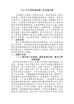2023年文明校园创建工作实施方案.docx
