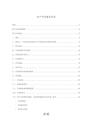 资产评估报告目录.docx