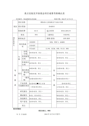 重点实验室开放基金项目成果考核确认表.docx