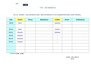 中秋、国庆假期值班表.docx