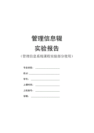 管理信息系统实验报告.docx