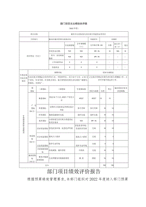 部门项目支出绩效自评表.docx